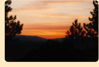 Photo: Sunset in the territory or the Louisiana Waterthrush