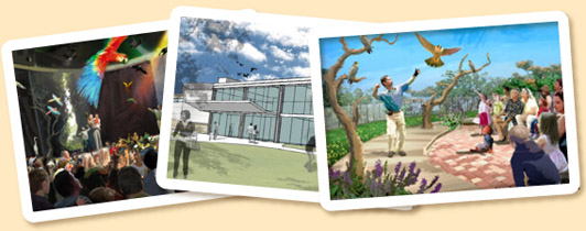 Photo collage: National Aviary expansion designs