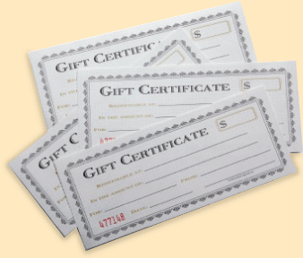 Graphic: Gift certificates